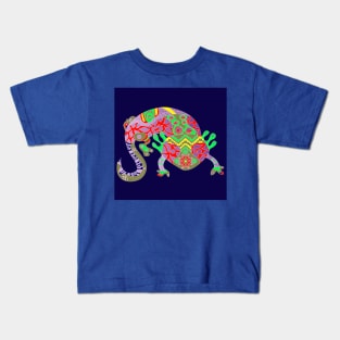 blue tropical axolotl ecopop Kids T-Shirt